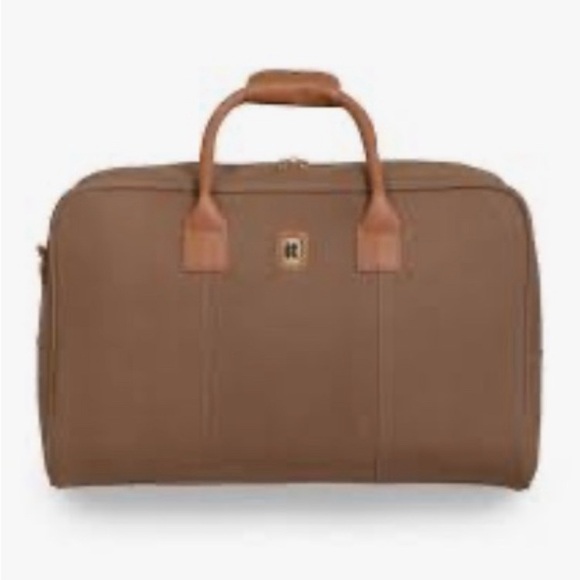 IT Luggage Brown Vintage Travel Bag with Leather/Suede Accents Vintage - Picture 13 of 14